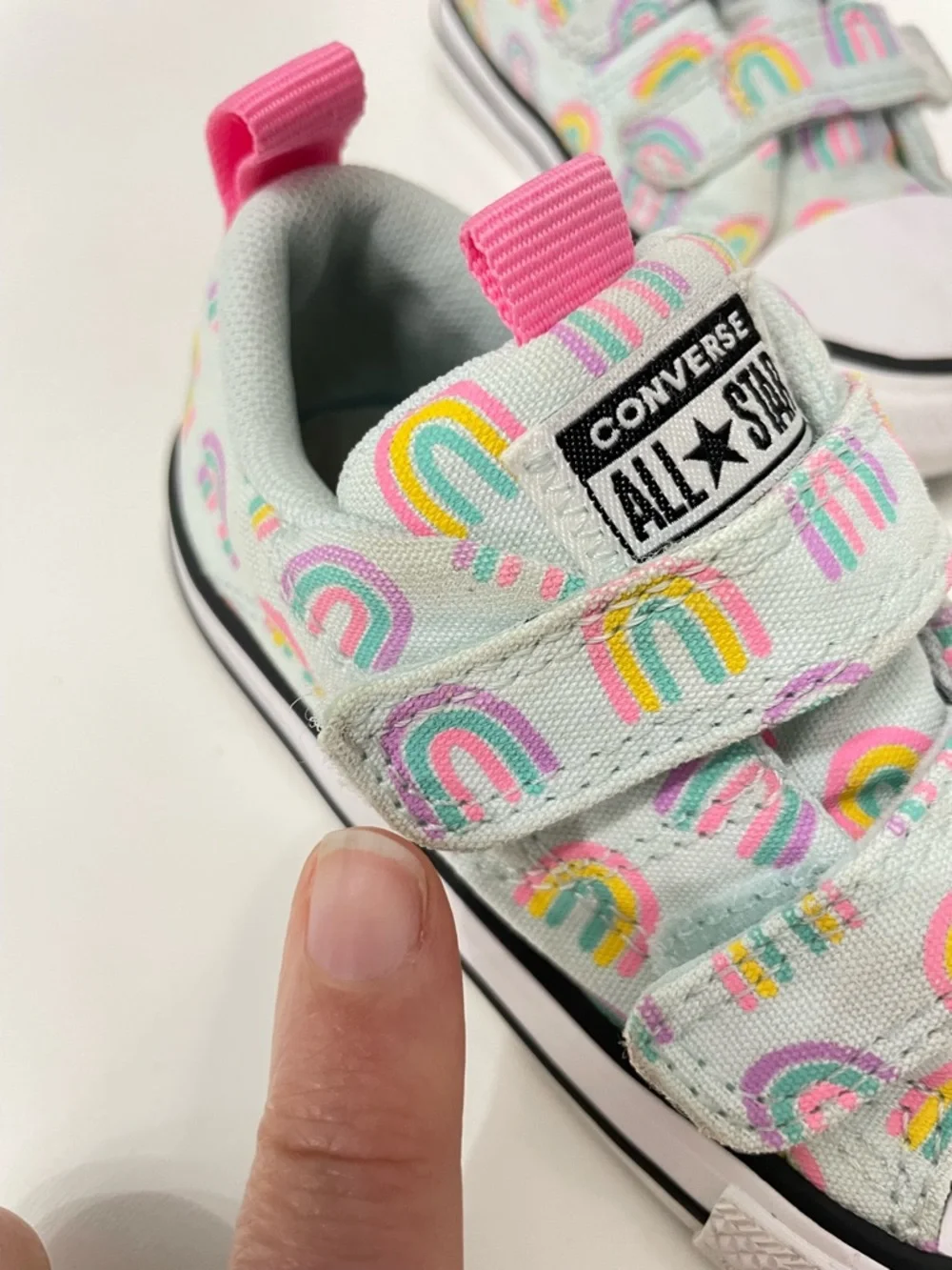 Converse All Star Toddler Whimsical Rainbow Canvas Sneakers, toddler size 7